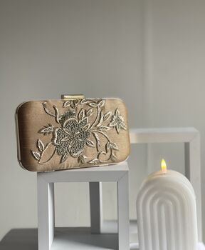 Mumbai Gold Clutch Made To Order, 4 of 5