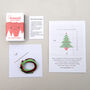 Kawaii Christmas Tree Mini Cross Stitch Kit, thumbnail 3 of 8