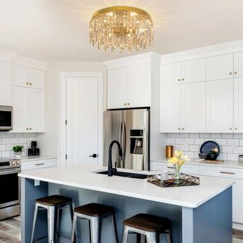 One Light Crystal LED Chandelier, 4 of 12