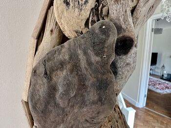 85cm Heavy Teardrop Driftwood Mirror Huge Wooden Wall Decor, 6 of 10