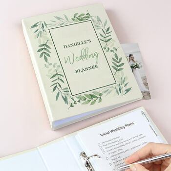 Personalised Botanical Border Wedding Planner, 2 of 12