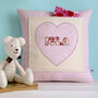 Personalised Pocket Cushion Gift For New Baby Girl, Christening Or Birthday, thumbnail 10 of 12