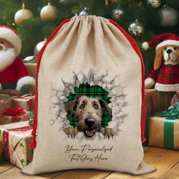 Personalised Christmas Irish Wolfhound Break Through, 6 of 10