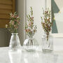 Clear Glass Bud Vase Set Of Three, thumbnail 1 of 3