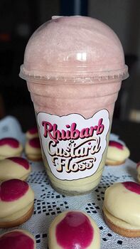 Rhubarb And Custard Dessert Candy Floss Fun Gift Allergen, 3 of 12