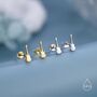 Sterling Silver Tiny Electric Guitar Stud Earrings, thumbnail 5 of 12