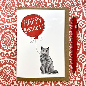 Personalised British Shorthair Cat Birthday Card, 4 of 4