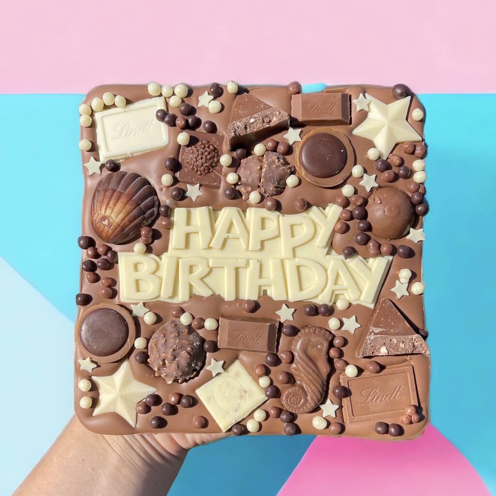 Happy Birthday Chocolate Slab, 1 of 3