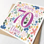 Custom 70th Birthday Card For Her, thumbnail 1 of 2