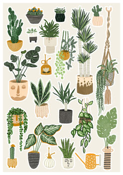 House Plant Wall Art Print, 5 of 6