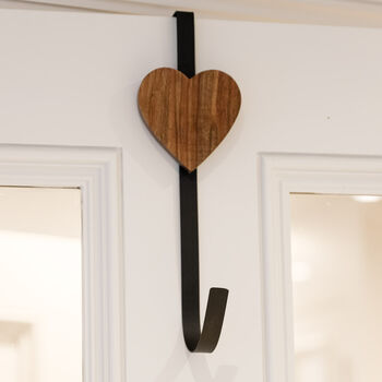 Personalised Wooden Heart Wreath Hanger, 4 of 4