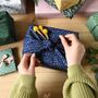Reusable Navy Stars Fabric Gift Wrap, thumbnail 2 of 4
