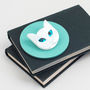 White Cat Brooch, thumbnail 3 of 9