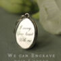 Personalised Sterling Silver Medium Oval Locket Necklace, thumbnail 4 of 9