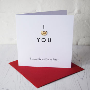 Personalised I Love You Message Heart Card, 3 of 3