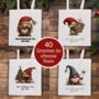 Personalised Christmas Gonk Gnome Tote Bag, thumbnail 1 of 11