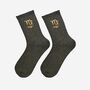 Women's Glitter Socks Black Gold Zodiac Virgo, thumbnail 1 of 5