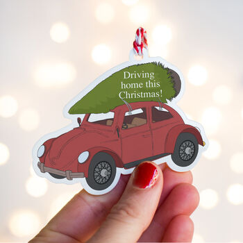 Driving Home This Christmas Car And Tree Decoration, 2 of 2