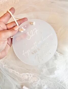 Personalised Hanging Wedding Countdown, 4 of 5