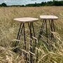 Solid Elm Wood Stool, thumbnail 1 of 3