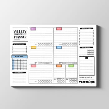 A4 Weekly Productivity Planner Desk Pad, 6 of 6