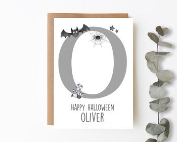 Personalised Kids Halloween Card Spooky, 5 of 5