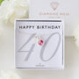 40th Birthday Gift For Her – Sterling Silver Birthstone And Personalised Disc Necklace, thumbnail 1 of 12