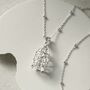 Sterling Silver Birdcage Pendant Necklace, thumbnail 1 of 5