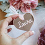 Rose Gold Acrylic Heart Place Setting, thumbnail 1 of 8
