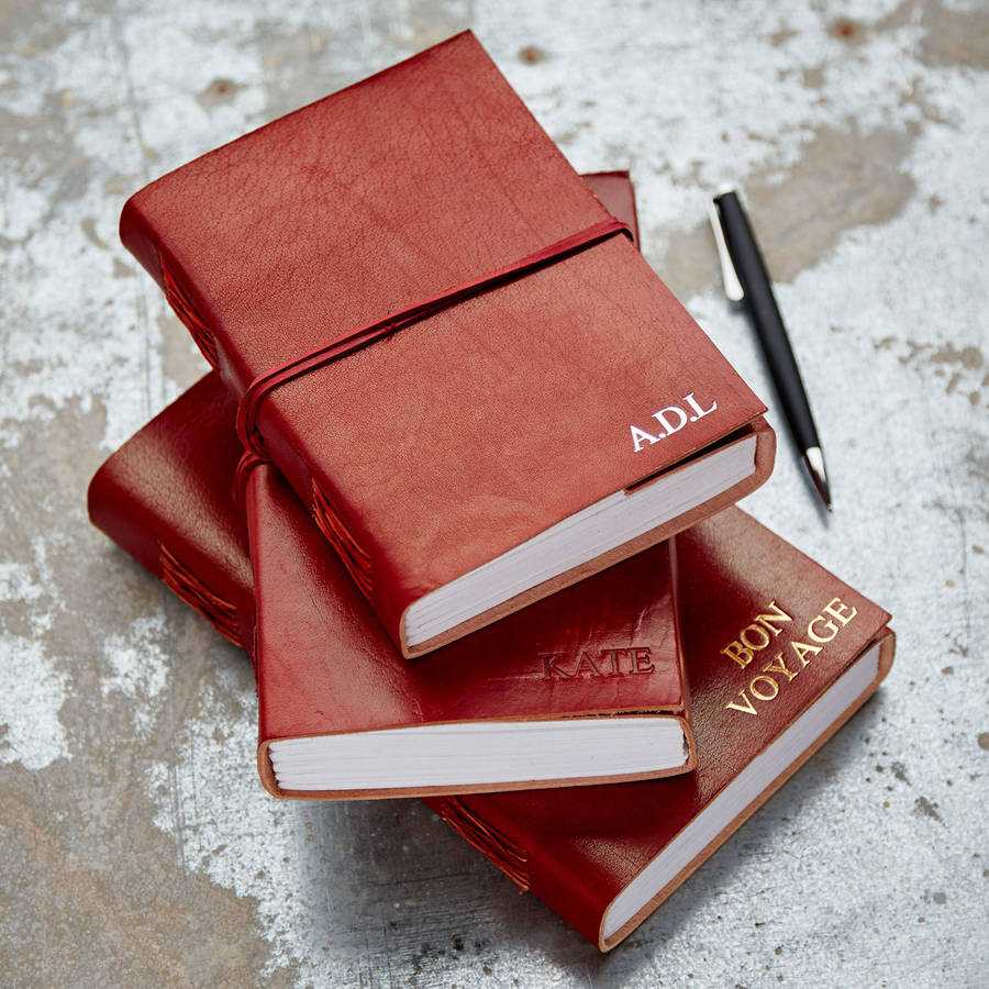 Personalised Handmade Leather Journal By Paper High