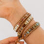Bohemian Semi Precious Stone Wrap Bracelet Watch, thumbnail 2 of 7
