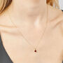 Genuine Garnet Necklace In 9ct Gold, thumbnail 3 of 12