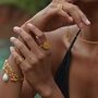 Lakshmi Goddess Coin Ring Gold Vermeil, thumbnail 4 of 8