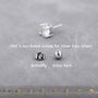 Sterling Silver Moissanite Earrings, thumbnail 6 of 12