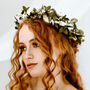 Aphrodite Foliage Flower Crown Wedding Headband, thumbnail 1 of 5