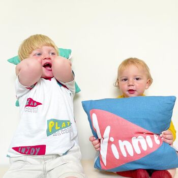 Personalised Name Pennant Flag Cushion, 10 of 10
