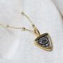 Gold Plated Sterling Silver Evil Eye Necklace, thumbnail 4 of 12