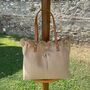 Personalised Hetty Solid Colour Straw Fringe Shoulder Tote Beach Bag, thumbnail 2 of 5