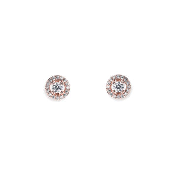 Balmoral Rhodium Gold Or Rose Gold Plated Stud Earrings, 4 of 12