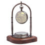 Personalised Father's Day Desk Clock With Compass, thumbnail 5 of 9