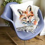Inky Fox Large Luxury Cushion And Inner, thumbnail 1 of 4