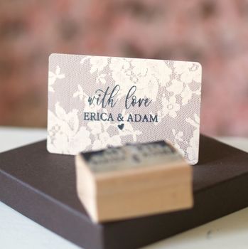 Personalised Favours Wedding With Love Rubber Stamp, 2 of 4
