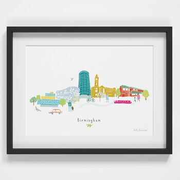 Birmingham Skyline Cityscape Landmarks Art Print, 2 of 2