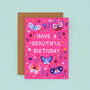 Any Age Butterfly Birthday Card, Girls Age Birthday Card, Ladybirds, thumbnail 8 of 8