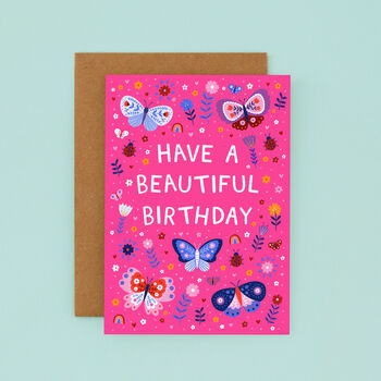 Any Age Butterfly Birthday Card, Girls Age Birthday Card, Ladybirds, 8 of 8