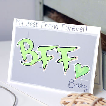 Personalised Acronym Bff Best Friend Card, 7 of 9