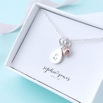 Personalised Initial And Heart Necklace, 2 of 5