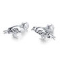 Sterling Silver Crow Bird 18 G Screw Back Stud Earrings, thumbnail 6 of 10