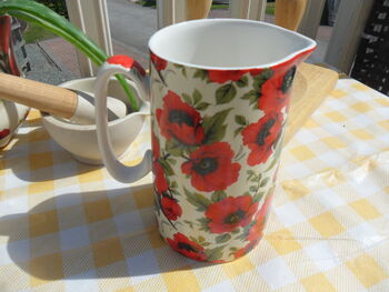 Medium Jug In Red Poppy Design, 7 of 9