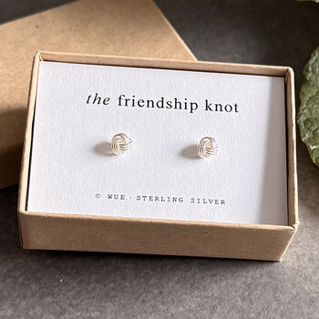 The Friendship Knot Sterling Silver Earrings, 2 of 6